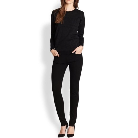 Paige Skyline Skinny Jeans in Black - Picture 1 of 9